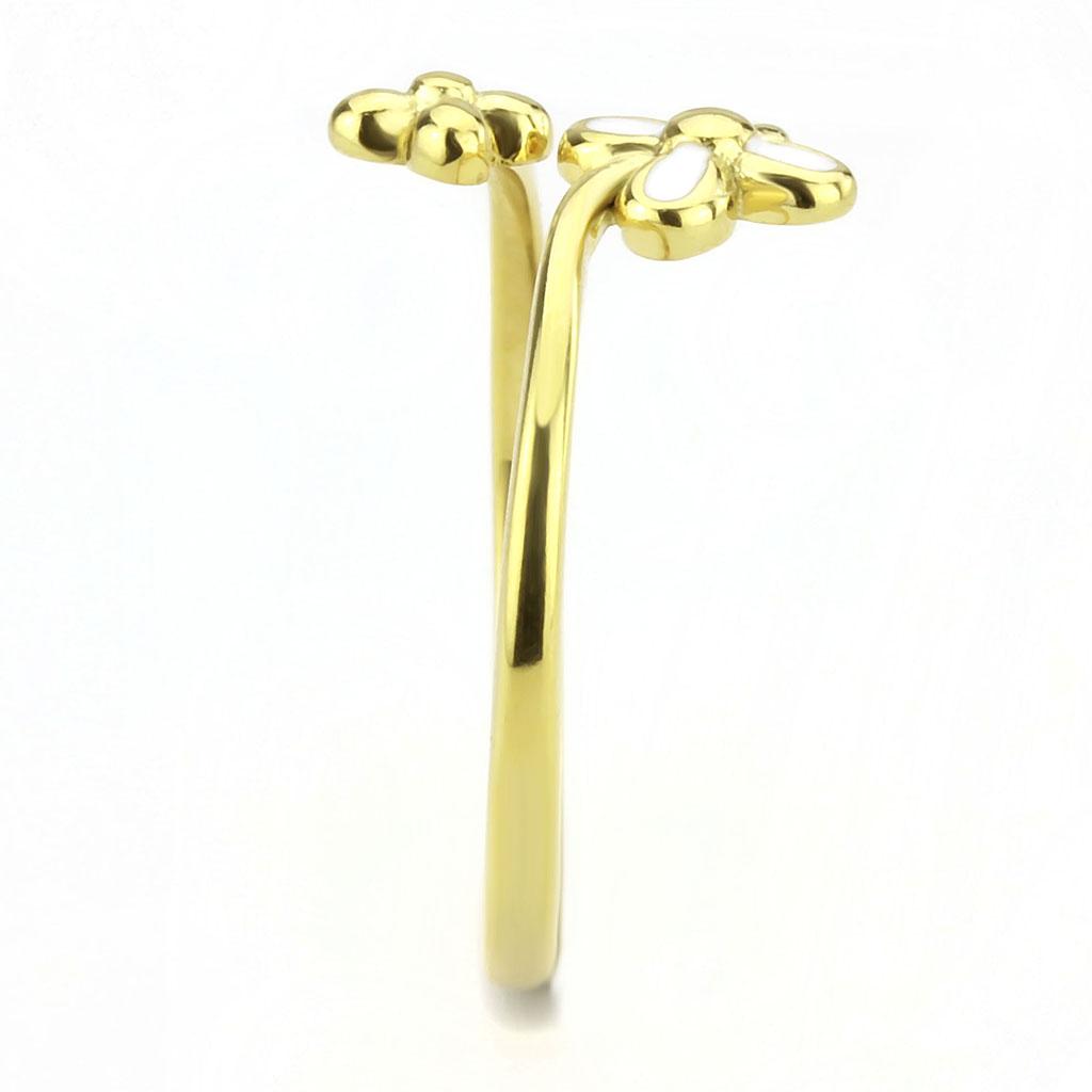 IP Gold(Ion Plating) Stainless Steel Ring with No Stone