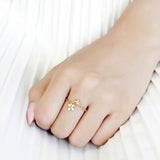 IP Gold(Ion Plating) Stainless Steel Ring with No Stone