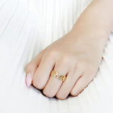 IP Gold(Ion Plating) Stainless Steel Ring with No Stone