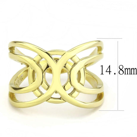 IP Gold(Ion Plating) Stainless Steel Ring with No Stone