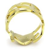 IP Gold(Ion Plating) Stainless Steel Ring with No Stone
