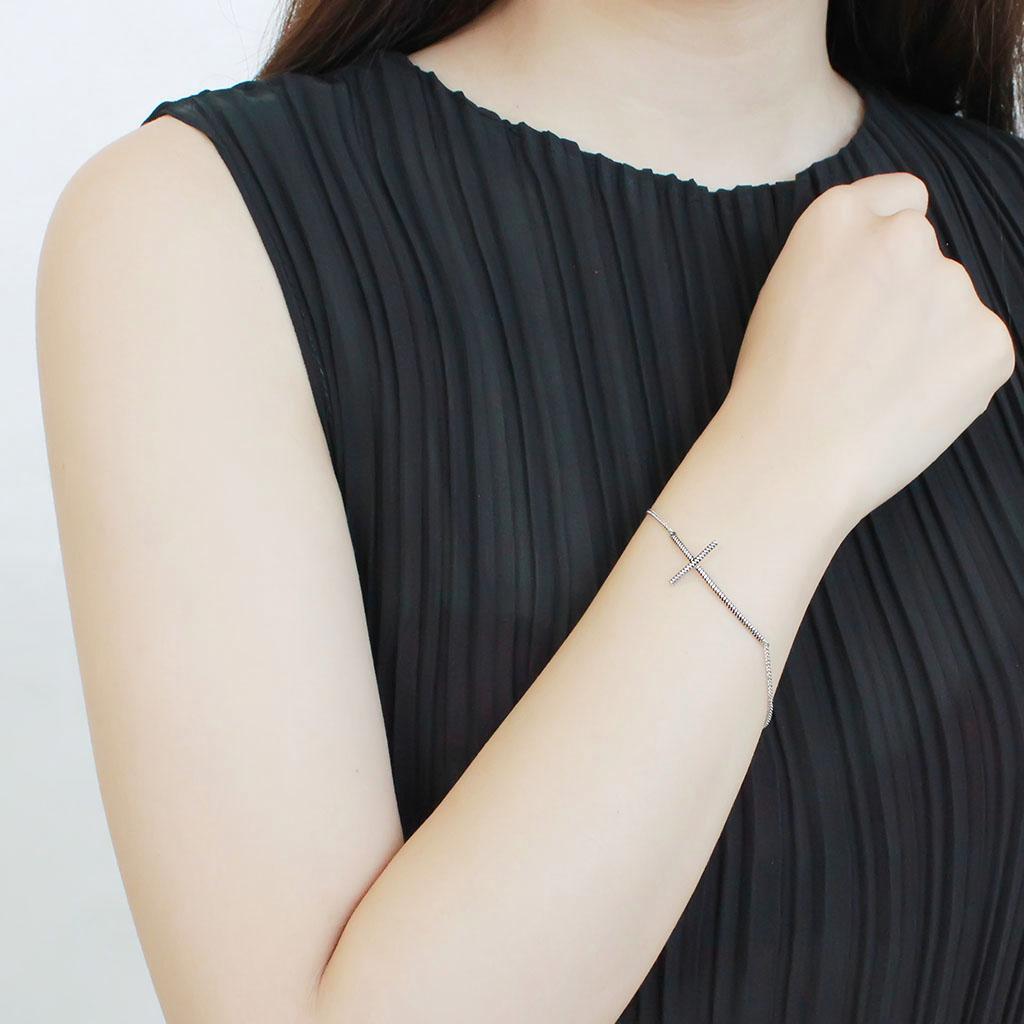 High polished (no plating) Stainless Steel Bracelet with No Stone