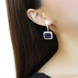 High polished (no plating) Stainless Steel Earrings with Synthetic  in Montana