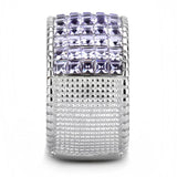 High polished (no plating) Stainless Steel Ring with Top Grade Crystal  in Multi Color