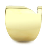 IP Gold(Ion Plating) Stainless Steel Ring with Top Grade Crystal  in Clear