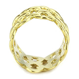 IP Gold(Ion Plating) Stainless Steel Ring with No Stone