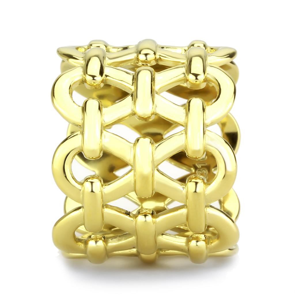 IP Gold(Ion Plating) Stainless Steel Ring with No Stone