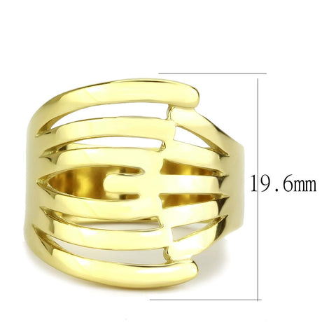 IP Gold(Ion Plating) Stainless Steel Ring with No Stone