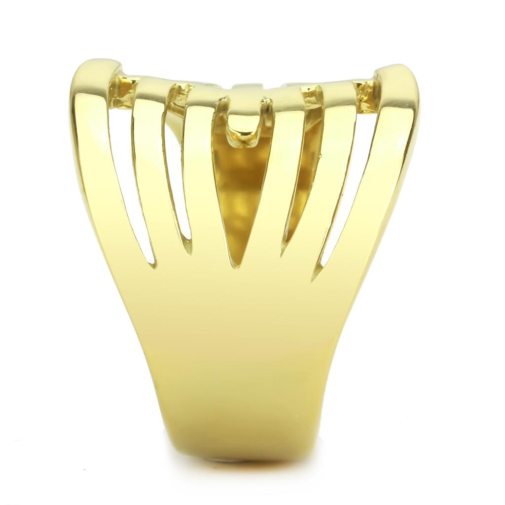 IP Gold(Ion Plating) Stainless Steel Ring with No Stone