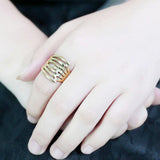 IP Gold(Ion Plating) Stainless Steel Ring with No Stone