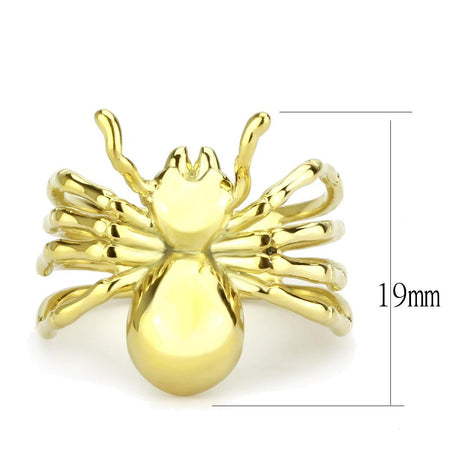 IP Gold(Ion Plating) Stainless Steel Ring with No Stone