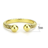 IP Gold(Ion Plating) Stainless Steel Ring with No Stone