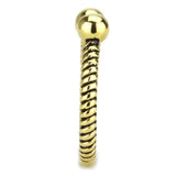 IP Gold(Ion Plating) Stainless Steel Ring with No Stone