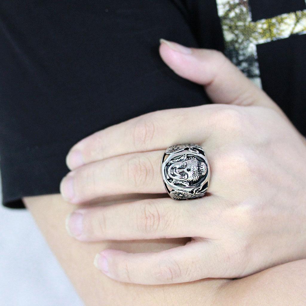 High polished (no plating) Stainless Steel Ring with No Stone