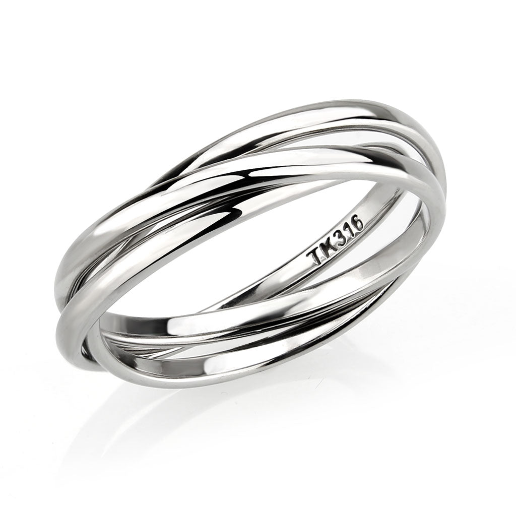 High polished Stainless Steel Interlocking Ring