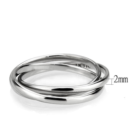 High polished Stainless Steel Interlocking Ring