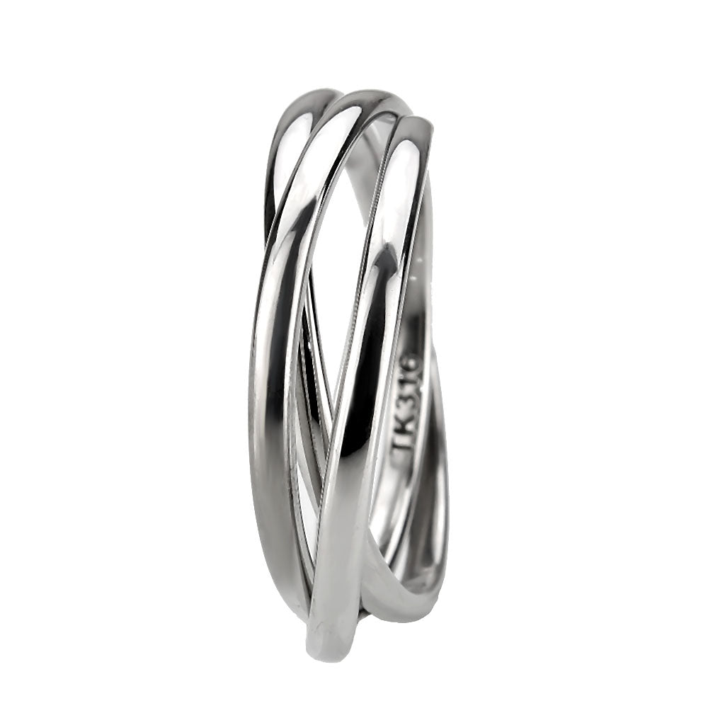 High polished Stainless Steel Interlocking Ring