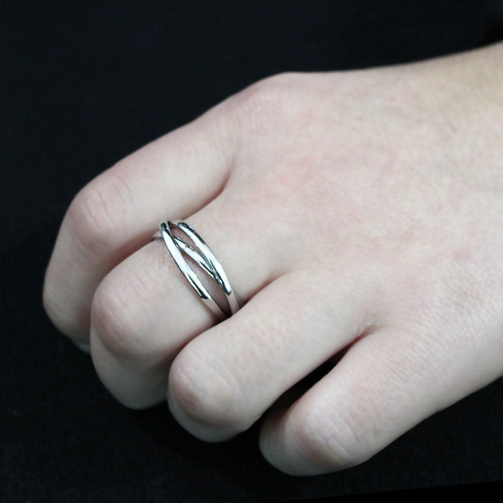 High polished Stainless Steel Interlocking Ring