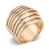 IP Rose Gold(Ion Plating) Stainless Steel Ring with NoStone in No Stone