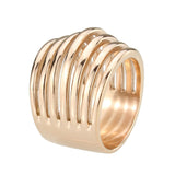 IP Rose Gold(Ion Plating) Stainless Steel Ring with NoStone in No Stone