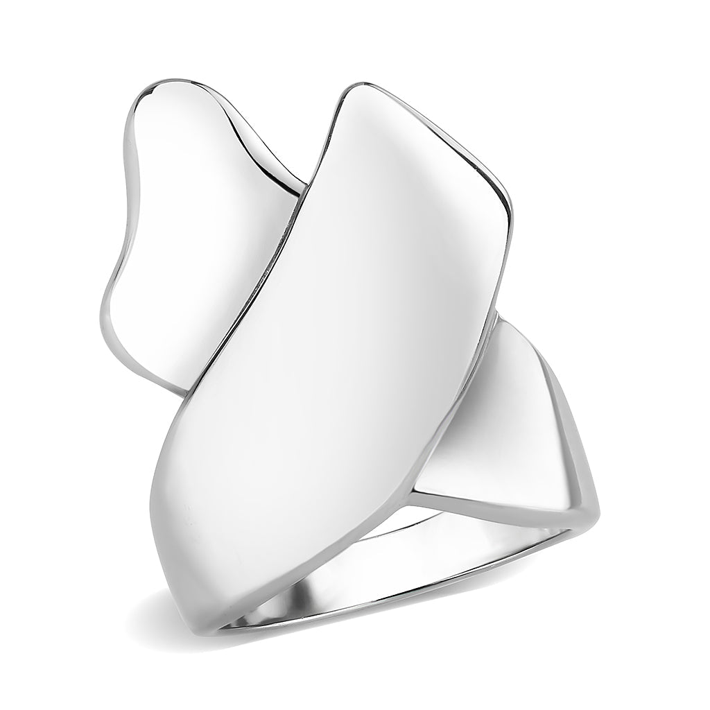 High polished (no plating) Stainless Steel Ring with NoStone in No Stone
