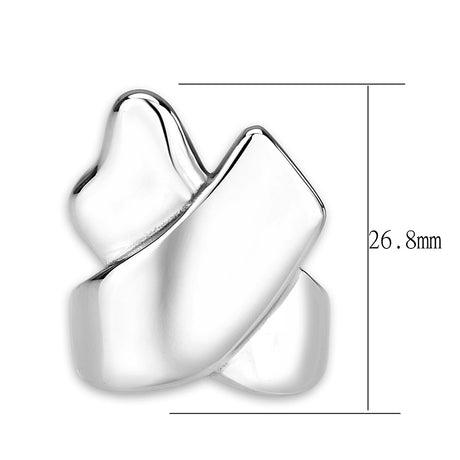 High polished (no plating) Stainless Steel Ring with NoStone in No Stone