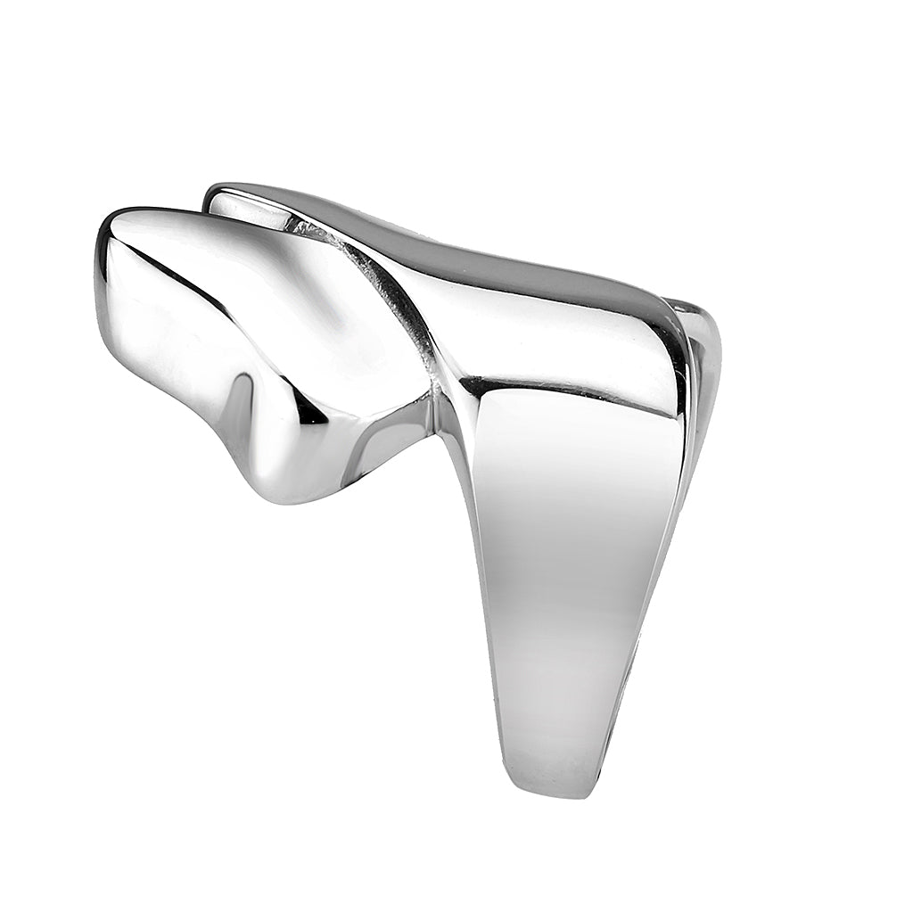 High polished (no plating) Stainless Steel Ring with NoStone in No Stone