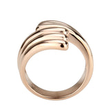 IP Rose Gold(Ion Plating) Stainless Steel Ring with NoStone in No Stone