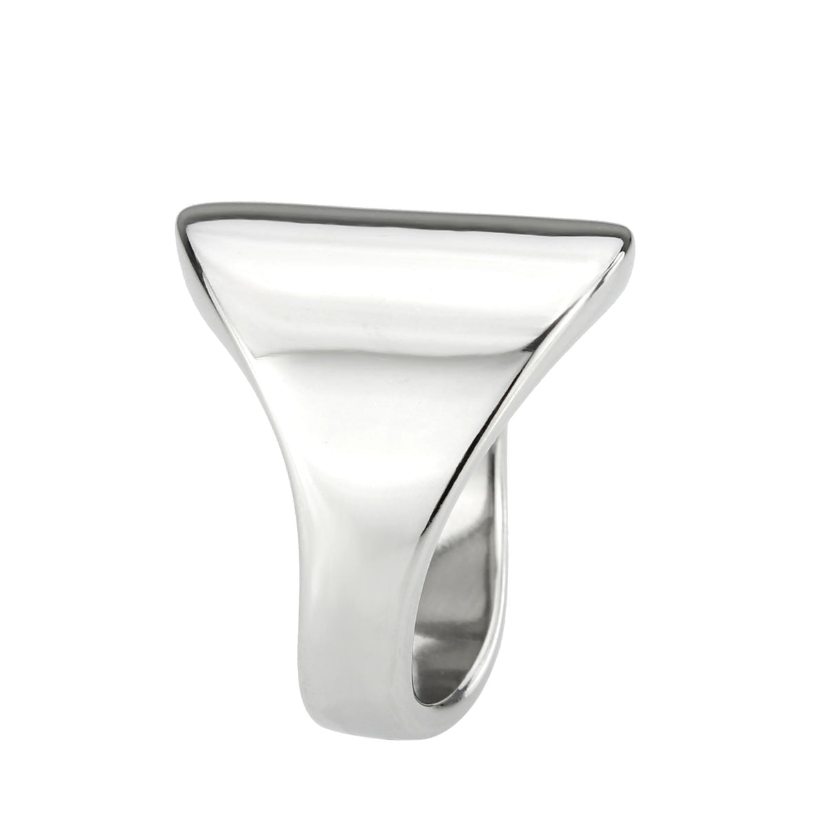 High polished (no plating) Stainless Steel Ring with NoStone in No Stone