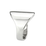 High polished (no plating) Stainless Steel Ring with NoStone in No Stone