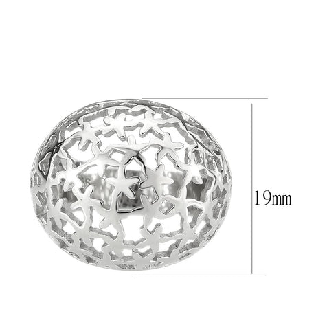 High polished (no plating) Stainless Steel Ring with NoStone in No Stone