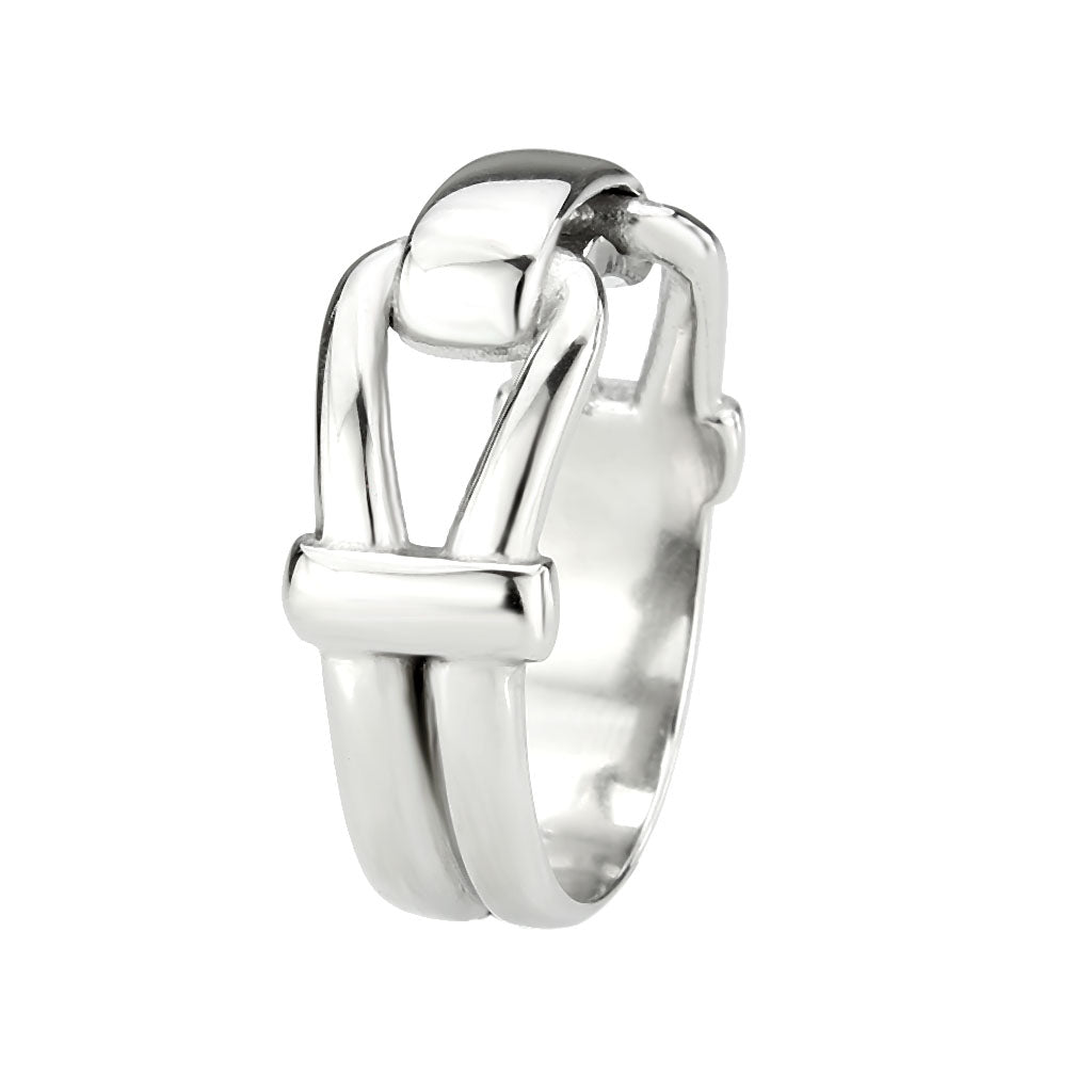 High polished (no plating) Stainless Steel Ring with NoStone in No Stone