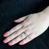 High polished (no plating) Stainless Steel Ring with NoStone in No Stone