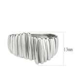 High polished (no plating) Stainless Steel Ring with NoStone in No Stone