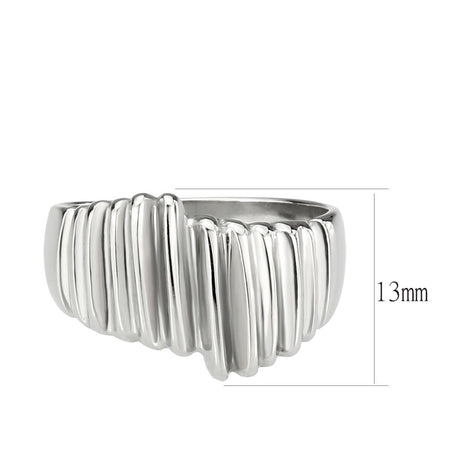 High polished (no plating) Stainless Steel Ring with NoStone in No Stone