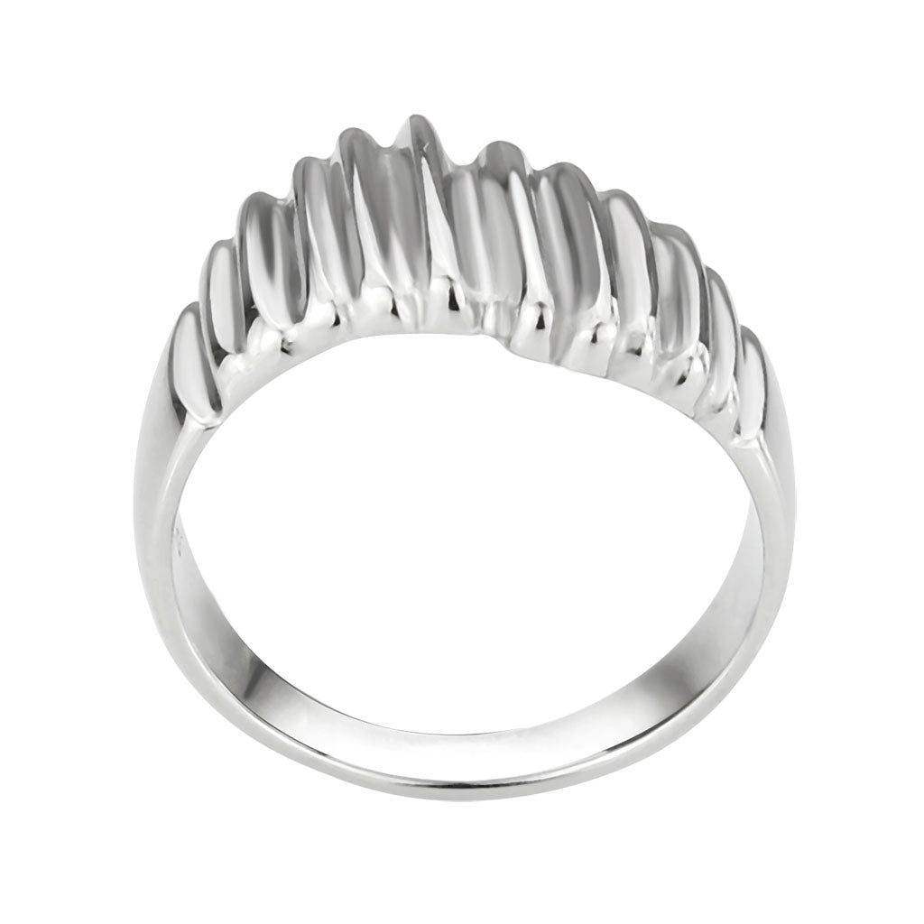 High polished (no plating) Stainless Steel Ring with NoStone in No Stone