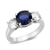 High polished (no plating) Stainless Steel Ring with Synthetic in Montana