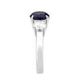 High polished (no plating) Stainless Steel Ring with Synthetic in Montana