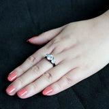 IP Black (Ion Plating) Stainless Steel Ring with AAA Grade CZ in Clear