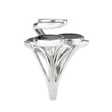 High polished (no plating) Stainless Steel Ring with AAA Grade CZ in Clear