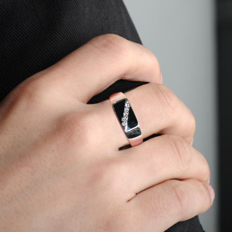 IP Rose Gold(Ion Plating) Stainless Steel Ring with Top Grade Crystal in Clear