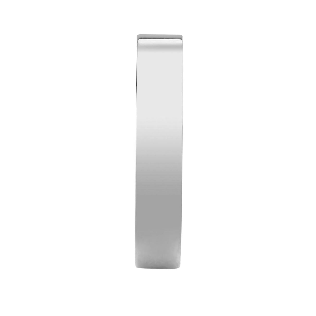 High Polished( No Plated) Stainless Steel Ring with Top Grade Crystal in Clear