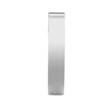 High Polished( No Plated) Stainless Steel Ring with Top Grade Crystal in Clear