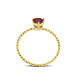 IP Gold(Ion Plating) Stainless Steel Ring with Synthetic in Siam