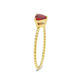 IP Gold(Ion Plating) Stainless Steel Ring with Synthetic in Siam