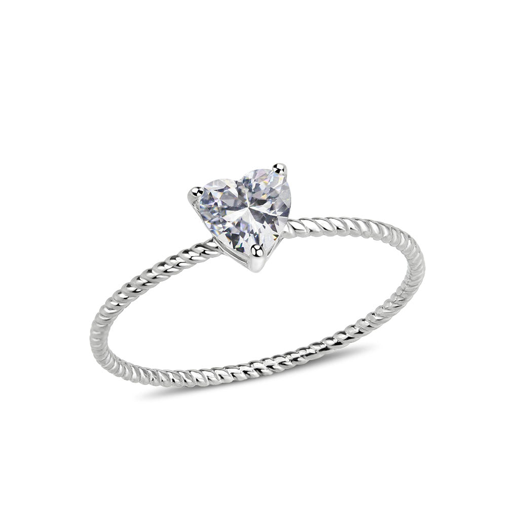 IP Gold(Ion Plating) Stainless Steel Ring with AAA Grade CZ in Clear