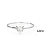 IP Gold(Ion Plating) Stainless Steel Ring with AAA Grade CZ in Clear