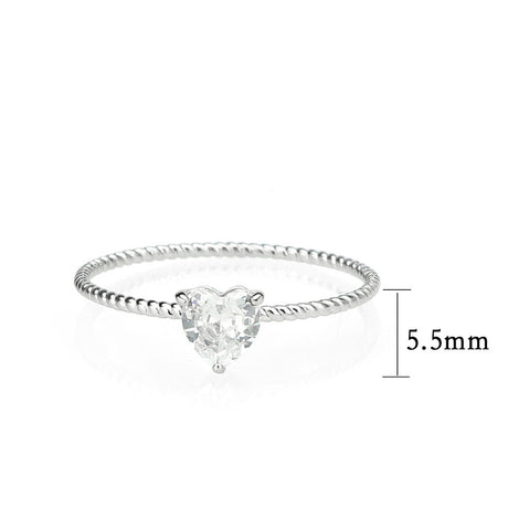 IP Gold(Ion Plating) Stainless Steel Ring with AAA Grade CZ in Clear