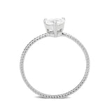 IP Gold(Ion Plating) Stainless Steel Ring with AAA Grade CZ in Clear