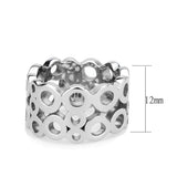 High polished (no plating) Stainless Steel Ring with NoStone in No Stone